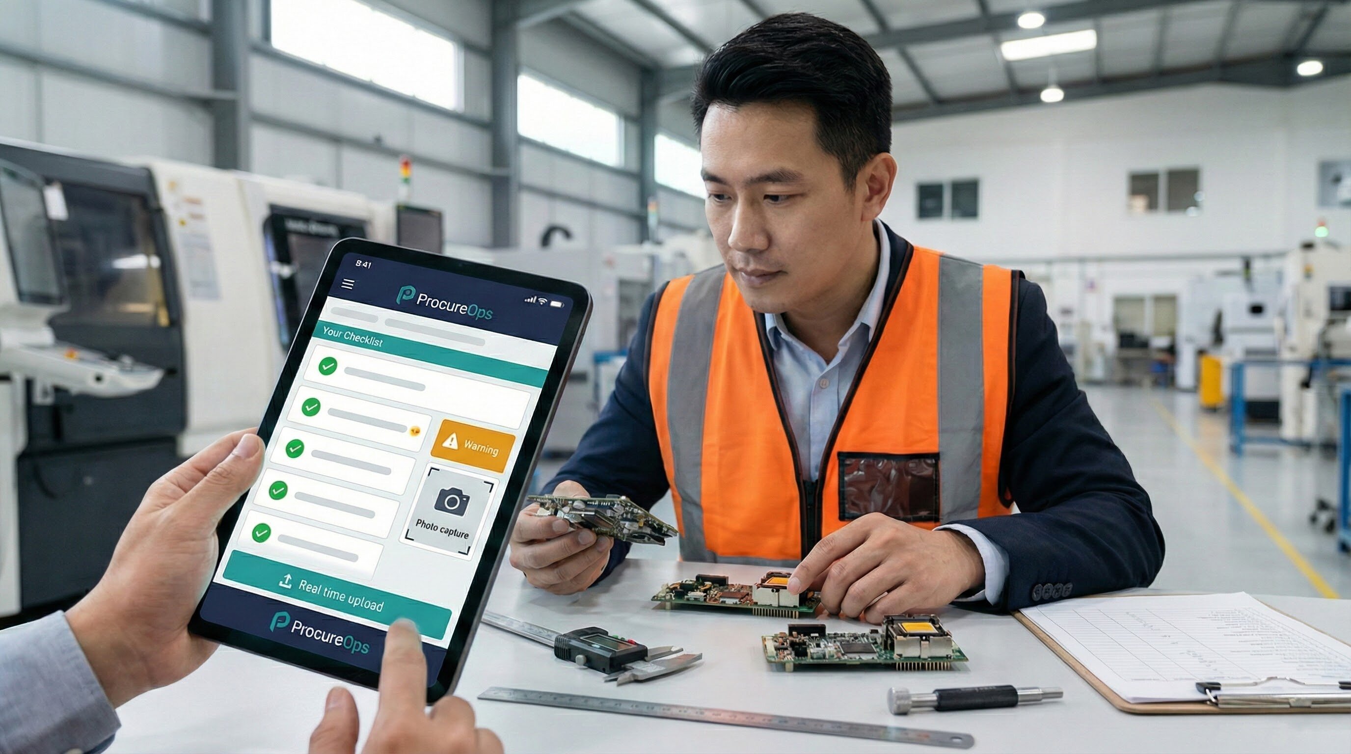 Inspector using mobile app